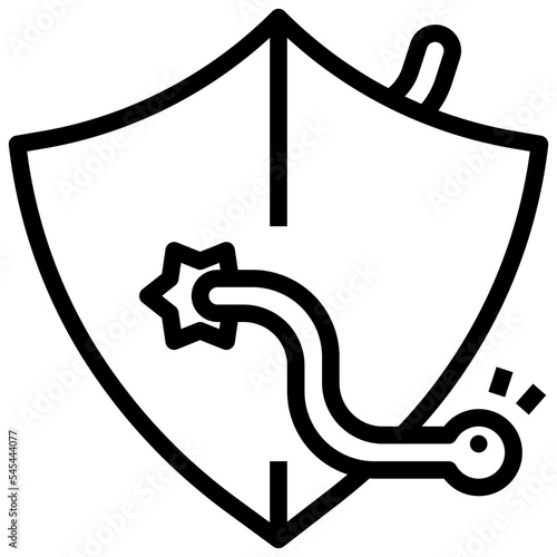 vulnerability outline style icon