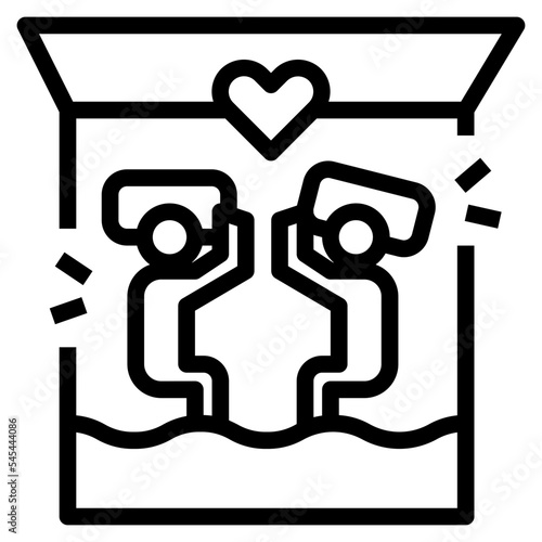 wakeup outline style icon