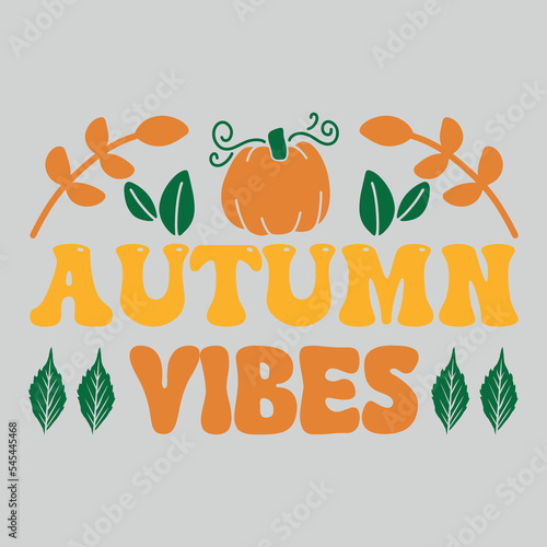 Halloween background with autumn vibes with leaves and pumpkins on gray background
