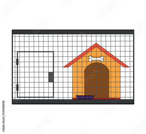Vector of colorful house for dog.
