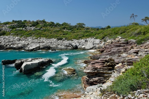 Fototapeta Naklejka Na Ścianę i Meble -  Beautiful shot of a beach in Kabak, Turkey