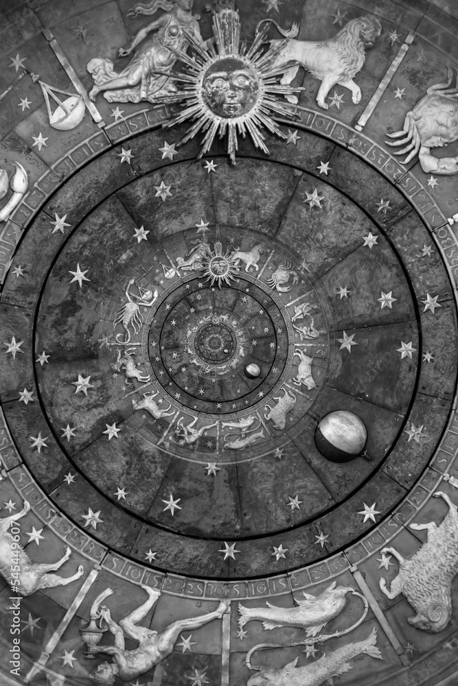 Naklejka premium Astrology and alchemy sign background illustration