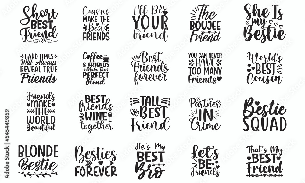 Best Friend Quotes Bundle svg eps Files for Cutting Machines Cameo Cricut,Best Friend SVG,friendship quotes,Best Friend cut file Bundle,