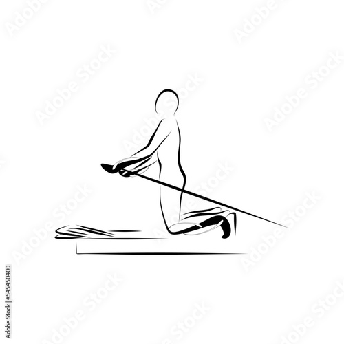 Pilates reformer pose