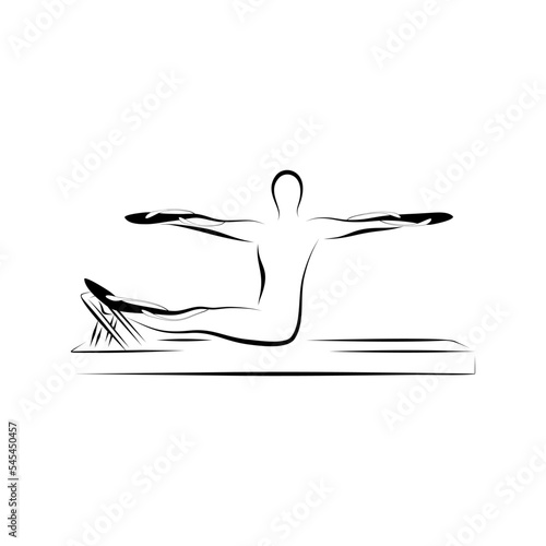 Pilates reformer pose