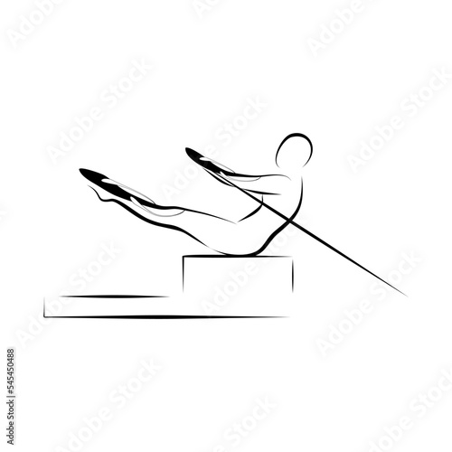 Pilates reformer pose