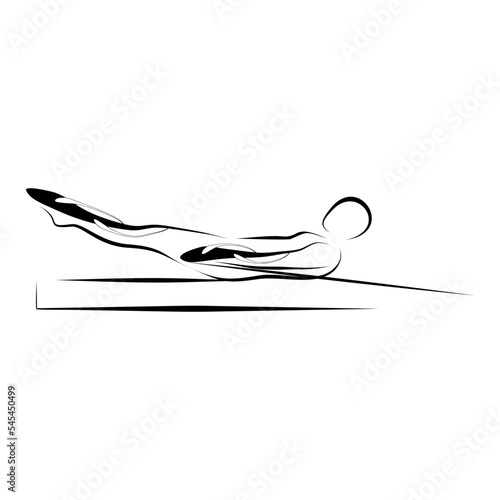 Pilates reformer pose