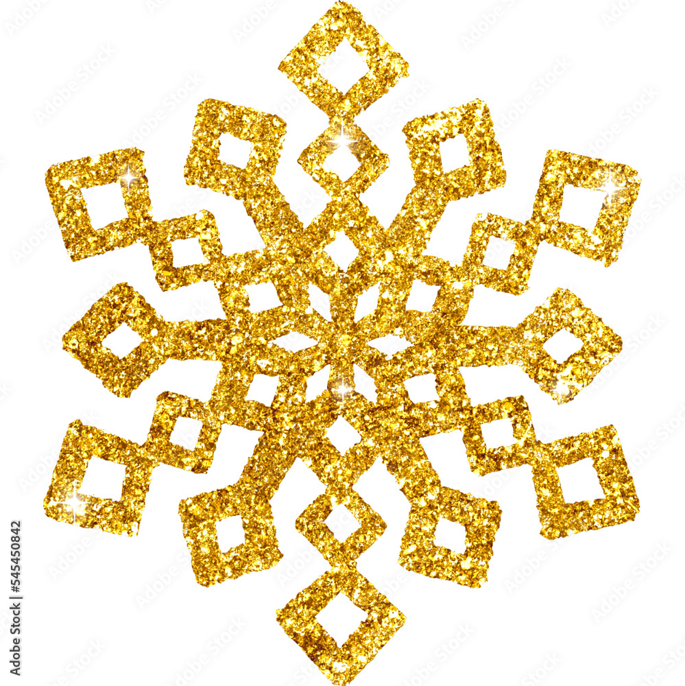 Gold Glitter Snowflake