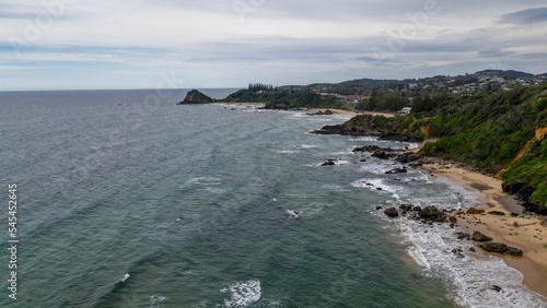 Aerial view of Flynns Beach in Port Macquarie, Australia photo