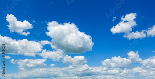 Sky with blue and white cloud beautiful nature background. © Andrey