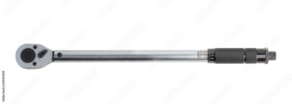 Φωτογραφία New torque wrench isolated on a white background