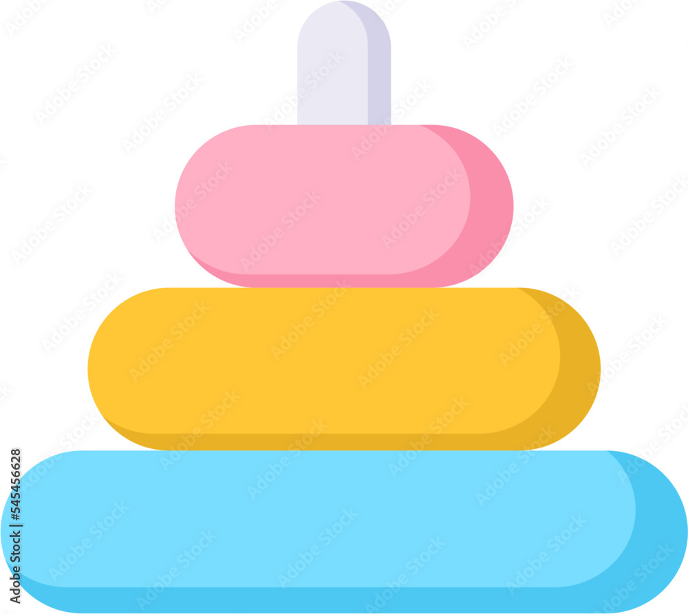 Cute stacking rings icon. baby stacking rings vector icon with flat design style. Cute stacking rings icon. baby stacking rings vector icon with flat design style.