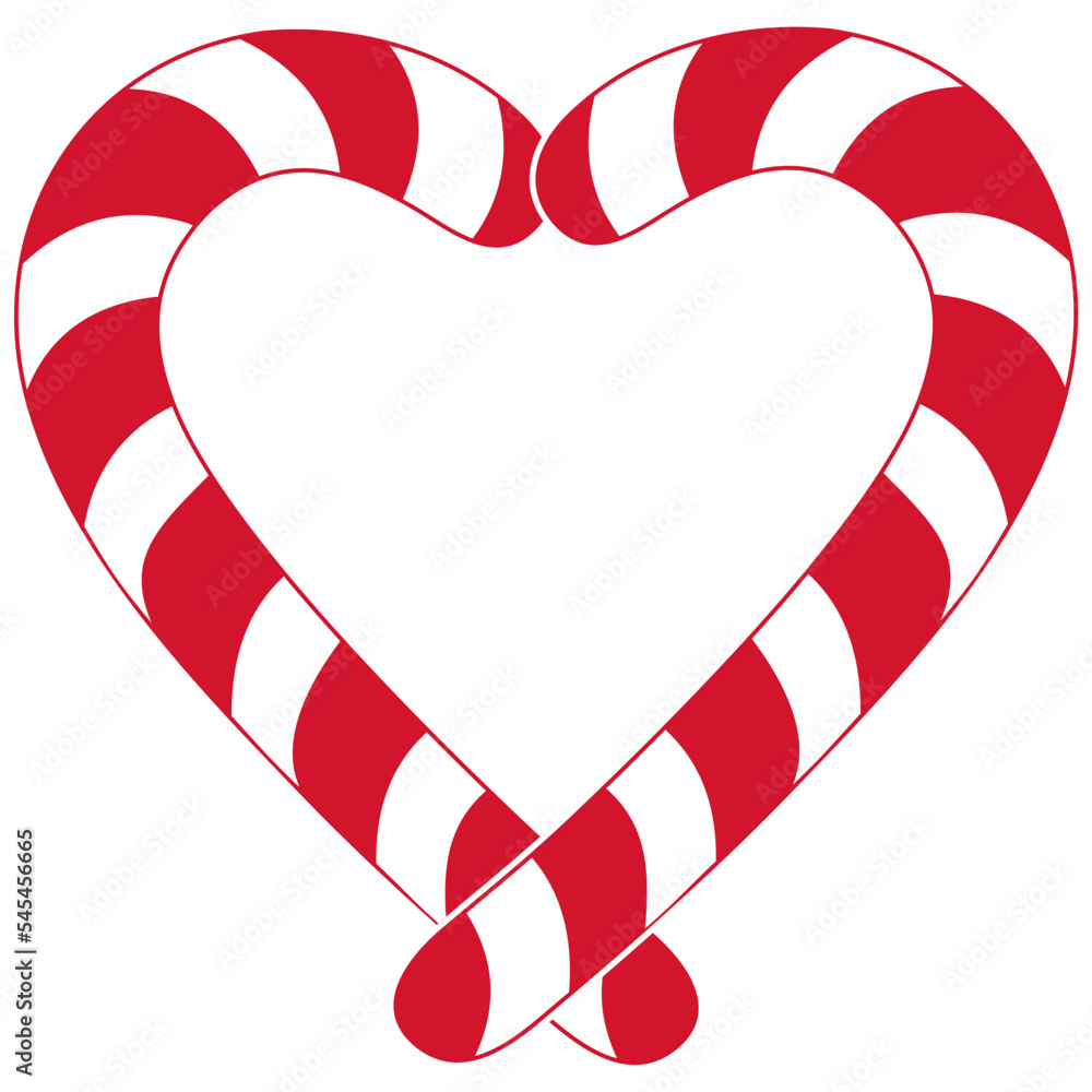 Obraz premium Heart Shaped Candy Cane
