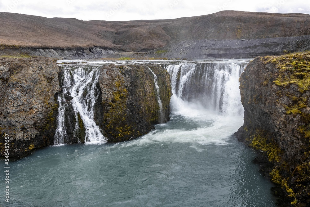 Amazing Sigoldufoss waterfall in the south of Iceland Amazing Sigoldufoss waterfall in the south of Iceland