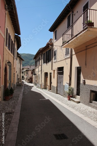 Italy  Umbria  Glimpses of the town of Norcia  partially destroyed by the 2016 earthquake.