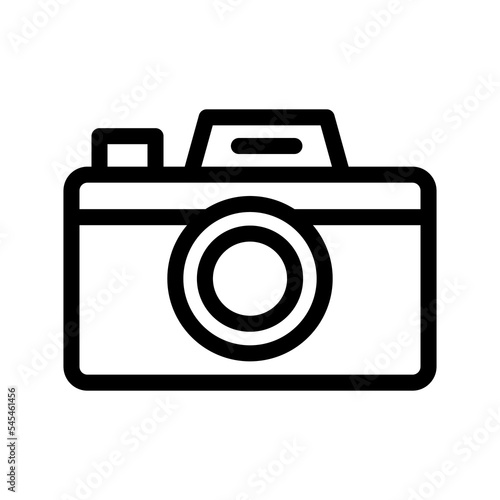 photo camera line icon illustration vector graphic