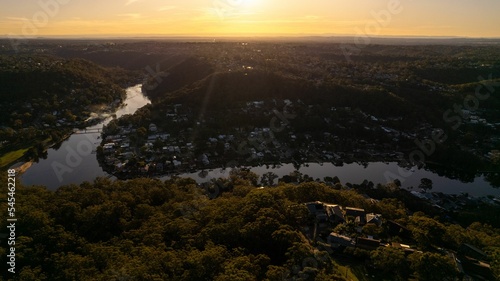 Photography Woronora River surrounded by lush greenery and Woronora Bridge in Sutherland sub