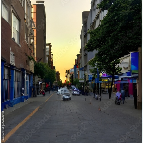 Wallpaper Mural  beautiful evening on the roads in city
 Torontodigital.ca