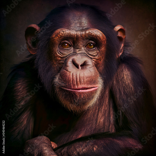 Valokuva portrait of a chimp