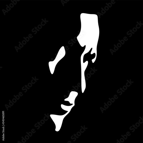 vector black and white light and shadow isolated image of male face formed by shadow. severe male profile. useful for men's products advertising, barbershop, men's clothing stores, logo, print, poster