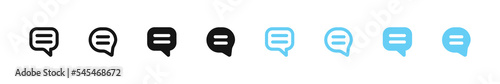 Chat icon. Message symbol. Speech icons. Monolog icon. Vector sign.