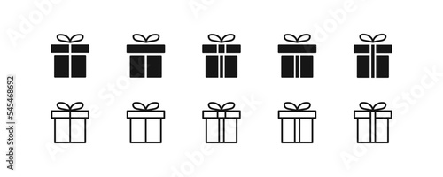 Gift box icon. Present symbol. Surprise for birthday signs.Vector sign.