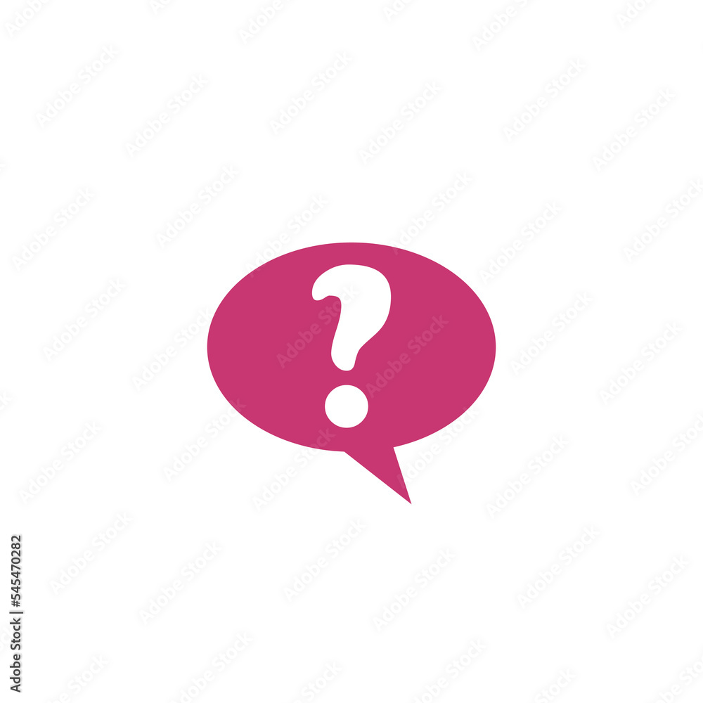 A white color question mark in the red circle. A white color question mark in the red circle.