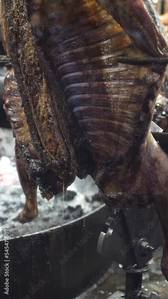 Vertical closeup of traditional street meat Vertical closeup of traditional street meat