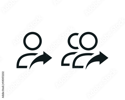 Person profile with share icon. Illustration vector