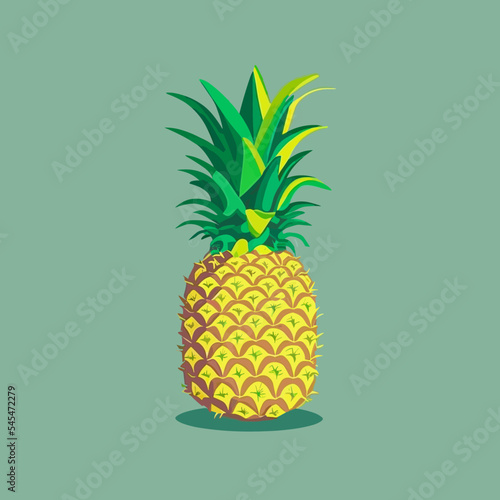 Vector illustration of a pineapple