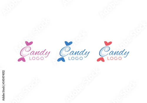 Candy shop vector logo concept