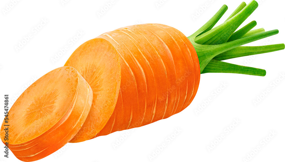 Sliced carrot vegetable isolated Sliced carrot vegetable isolated