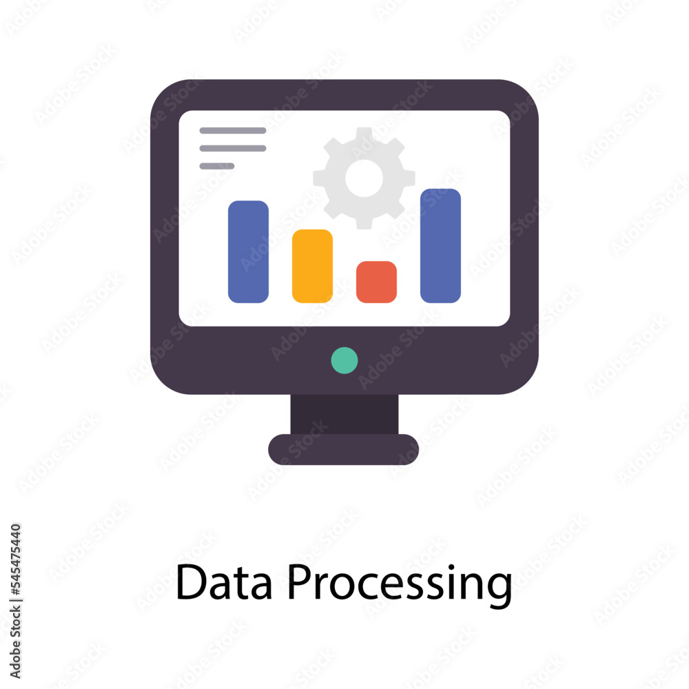 Data Processing vector Flat Icons. Simple stock illustration Data Processing vector Flat Icons. Simple stock illustration