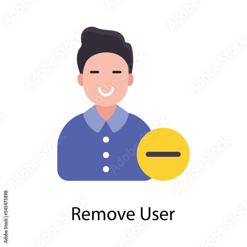 Remove User  vector Flat  Icons. Simple stock illustration