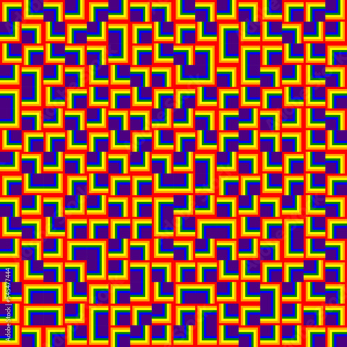 Balancing of Rainbow Chaos. When the right goes left, the top goes down, all process is randomly.