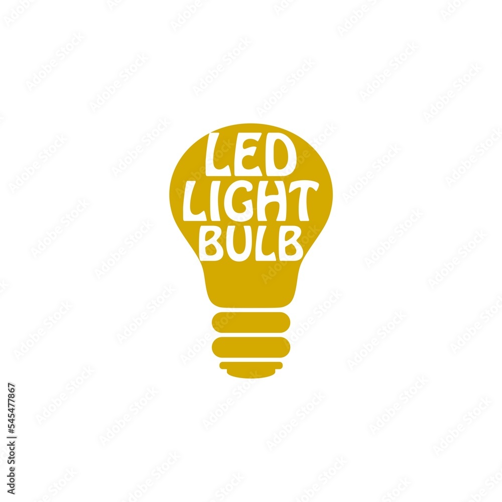 LED light bulb icon isolated on white background LED light bulb icon isolated on white background