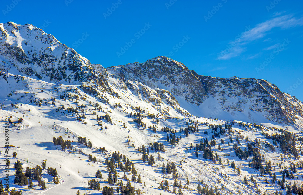 Ski resort Obertauern in Austrian alps