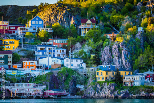 Colorful houses at downtown Saint John Newfoundland Canada	