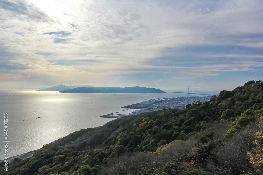 須磨浦山上遊園から眺める明石海峡大橋 須磨浦山上遊園から眺める明石海峡大橋