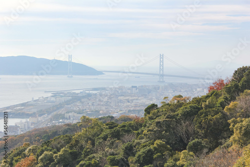 須磨浦山上遊園から眺める明石海峡大橋 © yoshitani