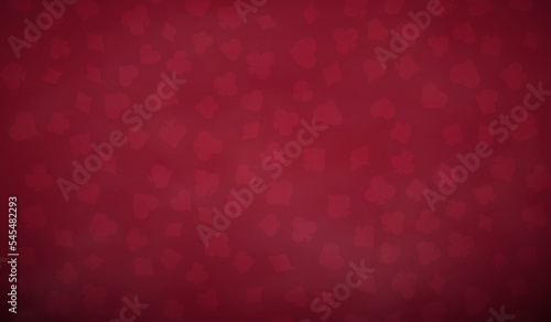 Poker table background in red color.