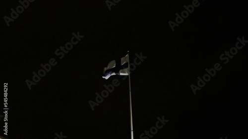 Finnish Flag in the Wind