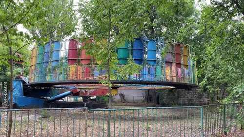 Old soviet amusement park with no people
