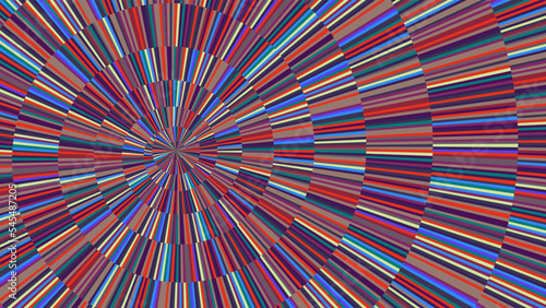 Colorful spiral pattern zoom effect. Full vector dynamic  radiant colored strokes background wallpaper