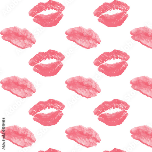 pattern with lips romance light pink bright