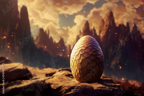 Fototapeta Fantasy dragon egg