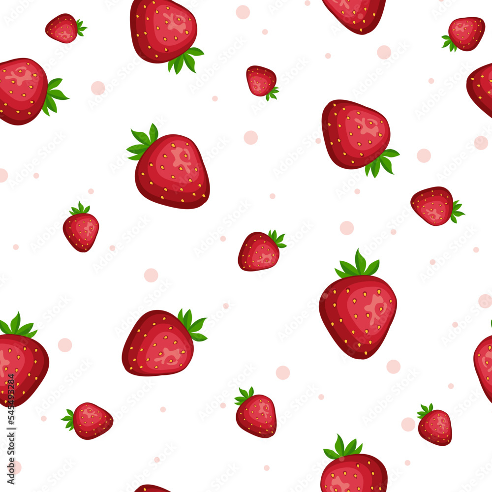 pattern of red strawberries and leaves vector pattern of red strawberries and leaves vector