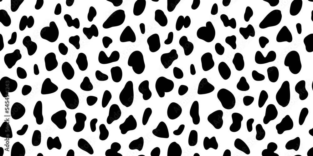 Dalmatian dog skin seamless pattern