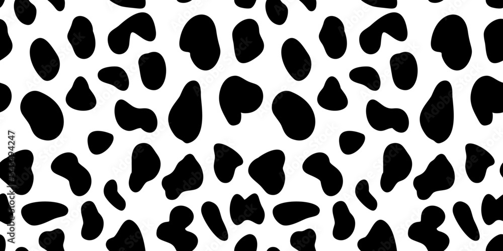 Dalmatian dog skin seamless pattern