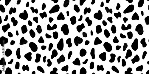 Dalmatian dog skin seamless pattern
